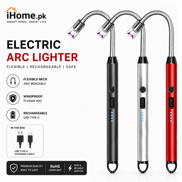 Rechargeable Electric Arc Lighter for Stove, BBQ & Candles