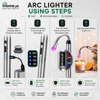 Rechargeable Electric Arc Lighter for Stove, BBQ & Candles