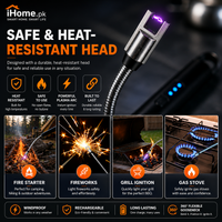 Rechargeable Electric Arc Lighter for Stove, BBQ & Candles