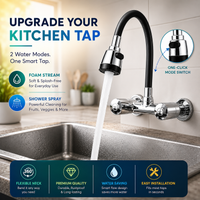 360° Bendable Silicone Tap Extension Faucet Nozzle – Soft & Shower water