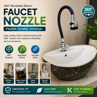 360° Bendable Silicone Tap Extension Faucet Nozzle – Soft & Shower water