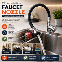 360° Bendable Silicone Tap Extension Faucet Nozzle – Soft & Shower water