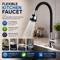 360° Bendable Silicone Tap Extension Faucet Nozzle – Soft & Shower water